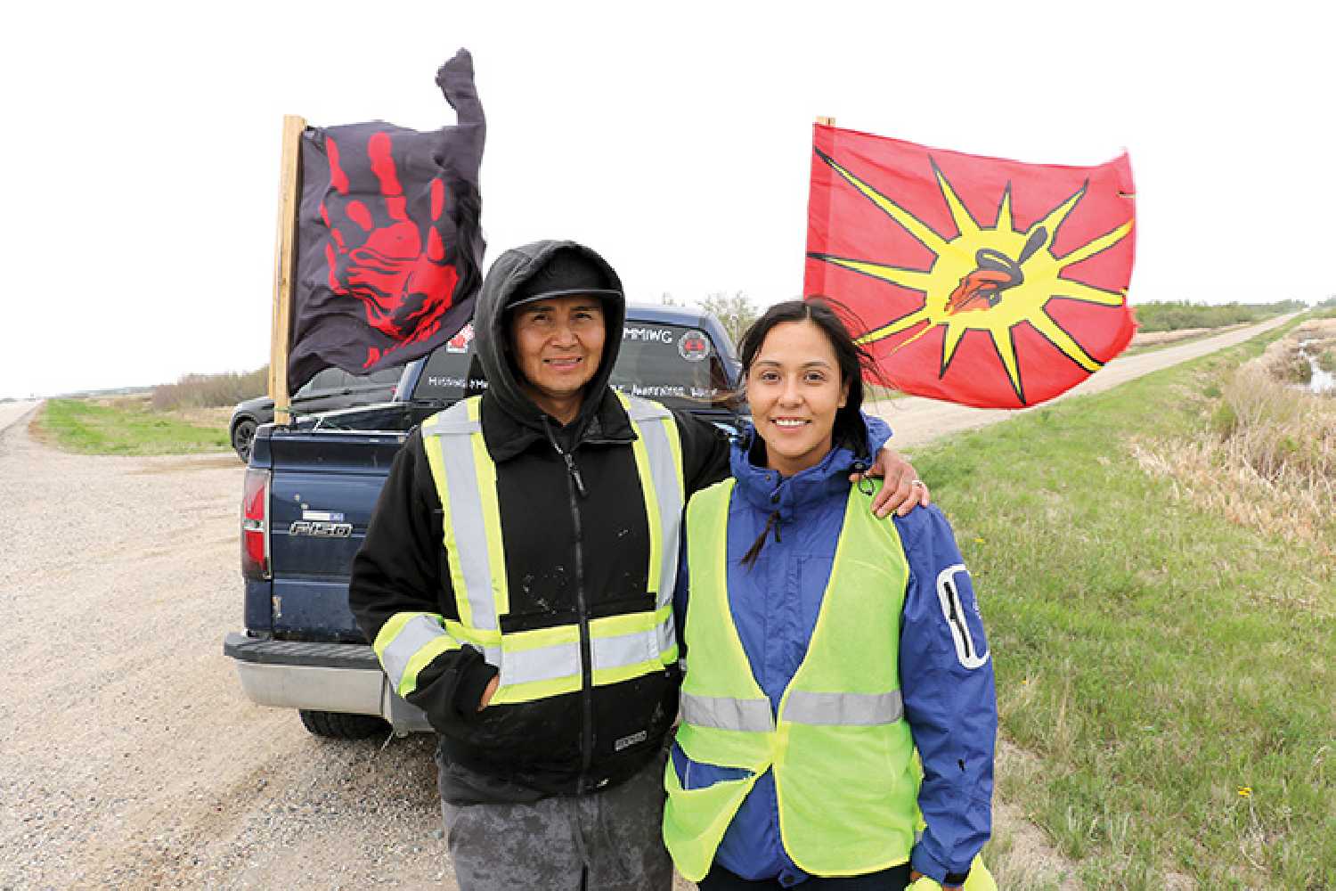 Cameron and Charity West passed through Moosomin last Wednesday during their walk across Canada for Missing and Murdered Indigenous People. 